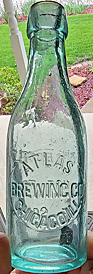 ATLAS BREWING COMPANY EMBOSSED BEER BOTTLE