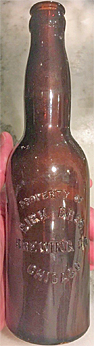 BIRK BROTHERS BREWING COMPANY EMBOSSED BEER BOTTLE