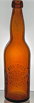 BIRK BROTHERS BREWING COMPANY EMBOSSED BEER BOTTLE