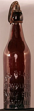 VAL. BLATZ MILWAUKEE FAMILY BEER EMBOSSED BEER BOTTLE