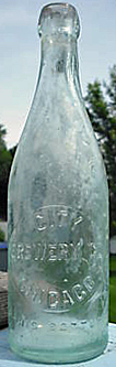 CITY BREWERY COMPANY EMBOSSED BEER BOTTLE