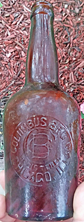 COLUMBUS BREWING COMPANY EMBOSSED BEER BOTTLE