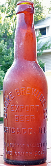 COOKE BREWING COMPANY EMBOSSED BEER BOTTLE