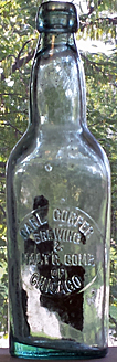 CARL CORPER BREWING & MALTING COMPANY EMBOSSED BEER BOTTLE