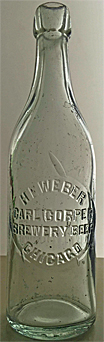 CARL CORPER BREWERY BEER EMBOSSED BEER BOTTLE