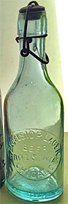 EXCELSIOR LAGER BEER FRITZ SONTAG EMBOSSED BEER BOTTLE