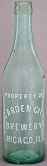 GARDEN CITY BREWERY EMBOSSED BEER BOTTLE