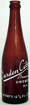 GARDEN CITY BREWERY EMBOSSED BEER BOTTLE