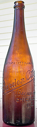 GARDEN CITY BREWERY EMBOSSED BEER BOTTLE