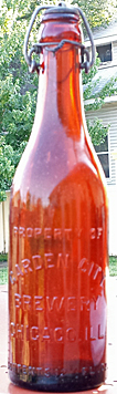 GARDEN CITY BREWERY EMBOSSED BEER BOTTLE