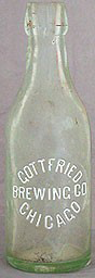 GOTTFRIED BREWING COMPANY EMBOSSED BEER BOTTLE