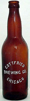 GOTTFRIED BREWING COMPANY EMBOSSED BEER BOTTLE