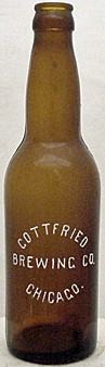 GOTTFRIED BREWING COMPANY EMBOSSED BEER BOTTLE