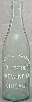 GOTTFRIED BREWING COMPANY EMBOSSED BEER BOTTLE