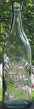 PETER HAND BREWERY COMPANY EMBOSSED BEER BOTTLE