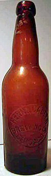 HENN & GABLER BREWING COMPANY EMBOSSED BEER BOTTLE