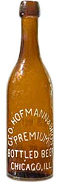 GEORGE HOFMANN & BROS. PREMIUM BOTTLED BEER EMBOSSED BEER BOTTLE