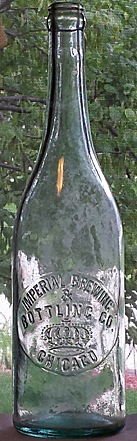 IMPERIAL BREWING & BOTTLING COMPANY EMBOSSED BEER BOTTLE