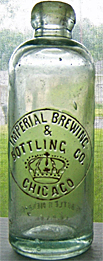 IMPERIAL BREWING & BOTTLING COMPANY EMBOSSED BEER BOTTLE