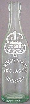 INDEPENDENT BREWING ASSOCIATION EMBOSSED BEER BOTTLE