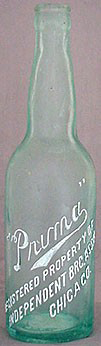 INDEPENDENT BREWING ASSOCIATION EMBOSSED BEER BOTTLE