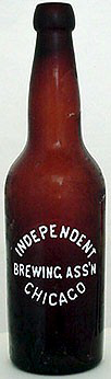 INDEPENDENT BREWING ASSOCIATION EMBOSSED BEER BOTTLE