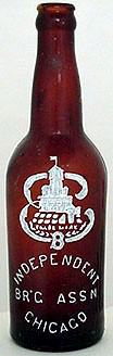 INDEPENDENT BREWING ASSOCIATION EMBOSSED BEER BOTTLE