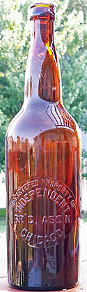 INDEPENDENT BREWING ASSOCIATION EMBOSSED BEER BOTTLE