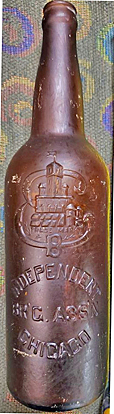INDEPENDENT BREWING ASSOCIATION EMBOSSED BEER BOTTLE