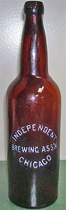 INDEPENDENT BREWING ASSOCIATION EMBOSSED BEER BOTTLE