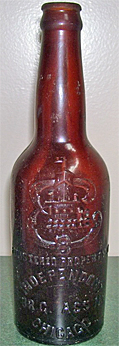 INDEPENDENT BREWING ASSOCIATION EMBOSSED BEER BOTTLE