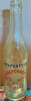 INDEPENDENT BREWING ASSOCIATION EMBOSSED BEER BOTTLE