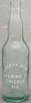 JOSEPH JUNK BREWING COMPANY EMBOSSED BEER BOTTLE
