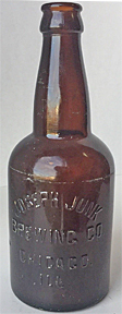 JOSEPH JUNK BREWING COMPANY EMBOSSED BEER BOTTLE