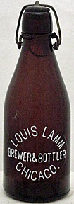 LOUIS LAMM BREWER & BOTTLER EMBOSSED BEER BOTTLE