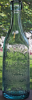 J. A. LOMAX SUPERIOR BOTTLED LAGER BEER EMBOSSED BEER BOTTLE