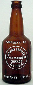 McAVOY BREWING COMPANY EMBOSSED BEER BOTTLE