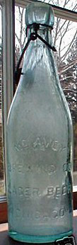 McAVOY BREWING COMPANY EMBOSSED BEER BOTTLE