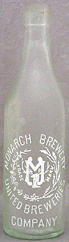 UNITED BREWERIES COMPANY EMBOSSED BEER BOTTLE