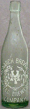 UNITED BREWERIES COMPANY EMBOSSED BEER BOTTLE