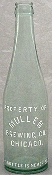 MULLEN BREWING COMPANY EMBOSSED BEER BOTTLE