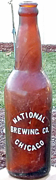 NATIONAL BREWING COMPANY EMBOSSED BEER BOTTLE