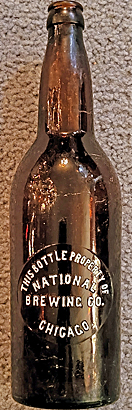 NATIONAL BREWING COMPANY EMBOSSED BEER BOTTLE