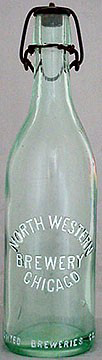 NORTH WESTERN BREWERY EMBOSSED BEER BOTTLE