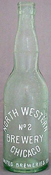 NORTH WESTERN BREWERY EMBOSSED BEER BOTTLE