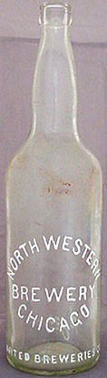 NORTH WESTERN BREWERY EMBOSSED BEER BOTTLE