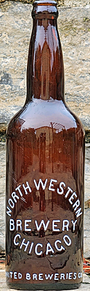 NORTH WESTERN BREWERY EMBOSSED BEER BOTTLE