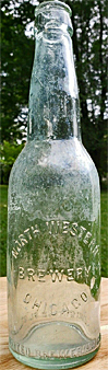 NORTH WESTERN BREWERY EMBOSSED BEER BOTTLE