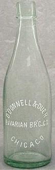 O'DONNELL & DUER BAVARIAN BREWING COMPANY EMBOSSED BEER BOTTLE