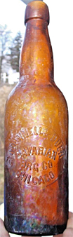 O'DONNELL & DUER BAVARIAN BREWING COMPANY EMBOSSED BEER BOTTLE